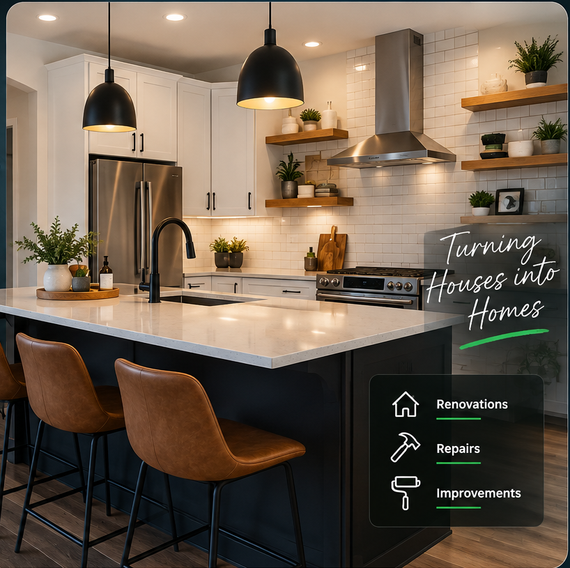 Modern renovated kitchen interior